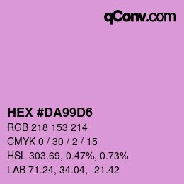 Farbcode: HEX #DA99D6 | qconv.com