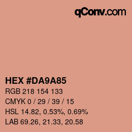 Color code: HEX #DA9A85 | qconv.com