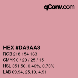 Color code: HEX #DA9AA3 | qconv.com