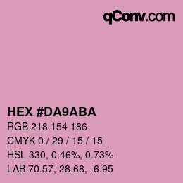 Color code: HEX #DA9ABA | qconv.com