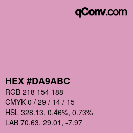 Color code: HEX #DA9ABC | qconv.com