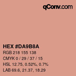 Farbcode: HEX #DA9B8A | qconv.com