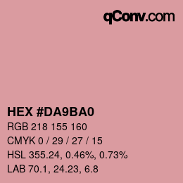 カラーコード: HEX #DA9BA0 | qconv.com