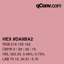 Color code: HEX #DA9BA2 | qconv.com
