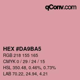 Color code: HEX #DA9BA5 | qconv.com