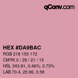 Color code: HEX #DA9BAC | qconv.com