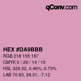 Color code: HEX #DA9BBB | qconv.com