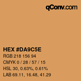 カラーコード: HEX #DA9C5E | qconv.com