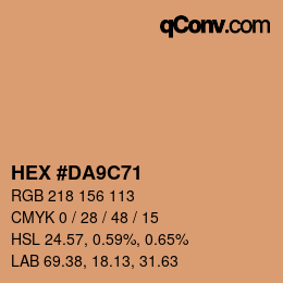 Color code: HEX #DA9C71 | qconv.com