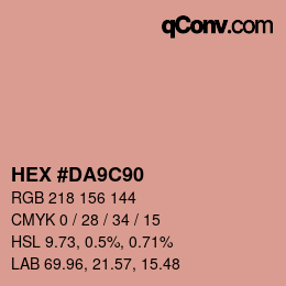 Color code: HEX #DA9C90 | qconv.com
