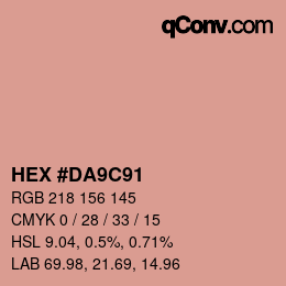 Color code: HEX #DA9C91 | qconv.com