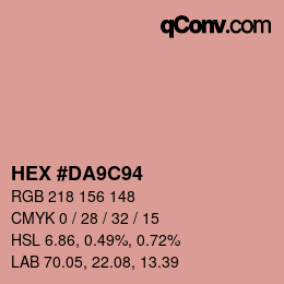 Color code: HEX #DA9C94 | qconv.com