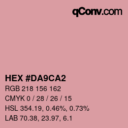 颜色代码: HEX #DA9CA2 | qconv.com