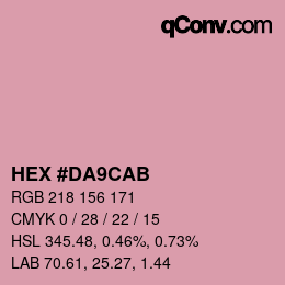 Color code: HEX #DA9CAB | qconv.com