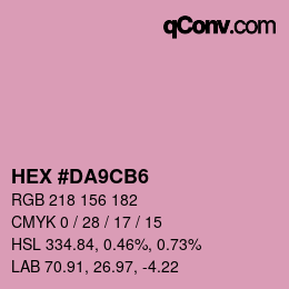 Color code: HEX #DA9CB6 | qconv.com