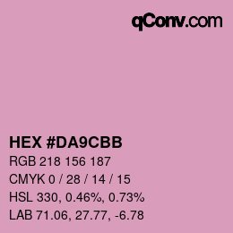 カラーコード: HEX #DA9CBB | qconv.com