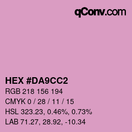 Color code: HEX #DA9CC2 | qconv.com