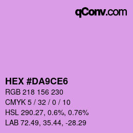 Color code: HEX #DA9CE6 | qconv.com