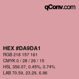カラーコード: HEX #DA9DA1 | qconv.com