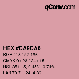 颜色代码: HEX #DA9DA6 | qconv.com