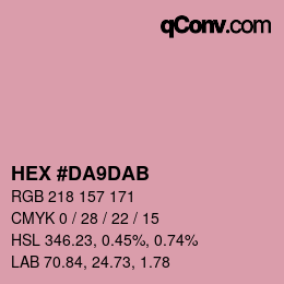 Color code: HEX #DA9DAB | qconv.com