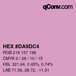 颜色代码: HEX #DA9DC4 | qconv.com