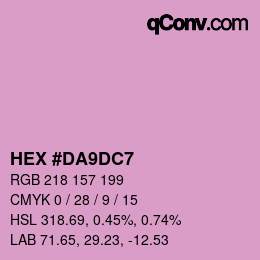 カラーコード: HEX #DA9DC7 | qconv.com