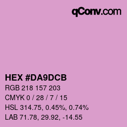 カラーコード: HEX #DA9DCB | qconv.com