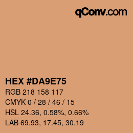 カラーコード: HEX #DA9E75 | qconv.com