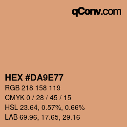 Código de color: HEX #DA9E77 | qconv.com