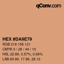 Color code: HEX #DA9E79 | qconv.com