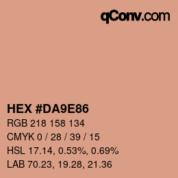 Color code: HEX #DA9E86 | qconv.com