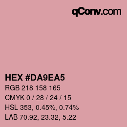 Color code: HEX #DA9EA5 | qconv.com