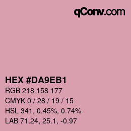 Color code: HEX #DA9EB1 | qconv.com