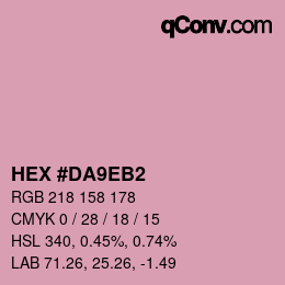 Color code: HEX #DA9EB2 | qconv.com