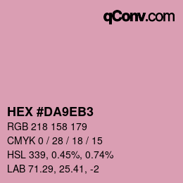 Color code: HEX #DA9EB3 | qconv.com