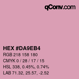Color code: HEX #DA9EB4 | qconv.com