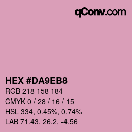 Color code: HEX #DA9EB8 | qconv.com