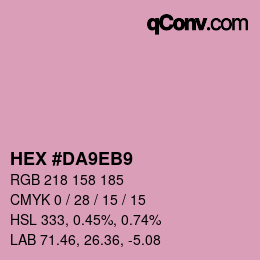 Color code: HEX #DA9EB9 | qconv.com