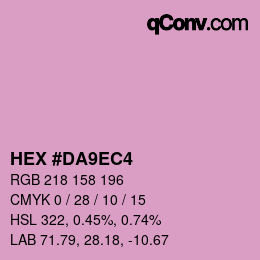 Color code: HEX #DA9EC4 | qconv.com