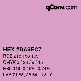 Color code: HEX #DA9EC7 | qconv.com