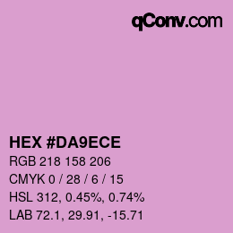 Código de color: HEX #DA9ECE | qconv.com