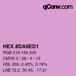Color code: HEX #DA9ED1 | qconv.com