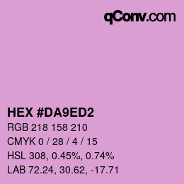 Color code: HEX #DA9ED2 | qconv.com
