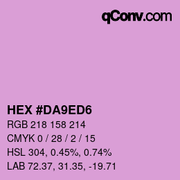 Color code: HEX #DA9ED6 | qconv.com