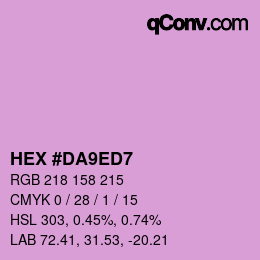 Color code: HEX #DA9ED7 | qconv.com