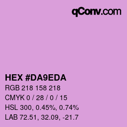 Color code: HEX #DA9EDA | qconv.com