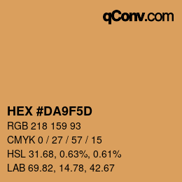 カラーコード: HEX #DA9F5D | qconv.com