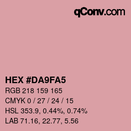 Color code: HEX #DA9FA5 | qconv.com