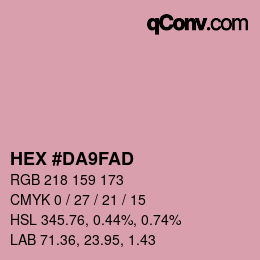 カラーコード: HEX #DA9FAD | qconv.com